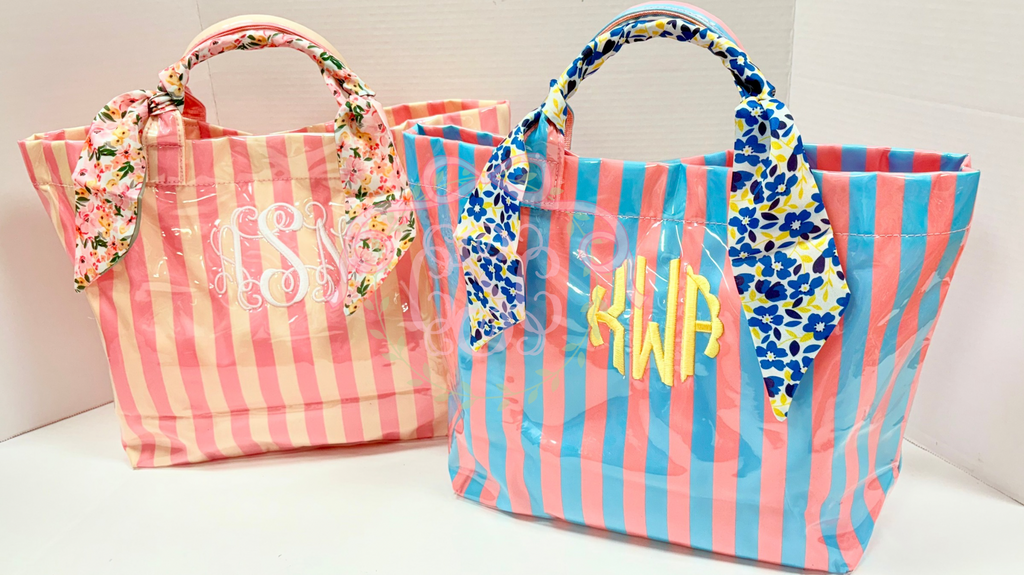 Striped Tote Bag + Scarf