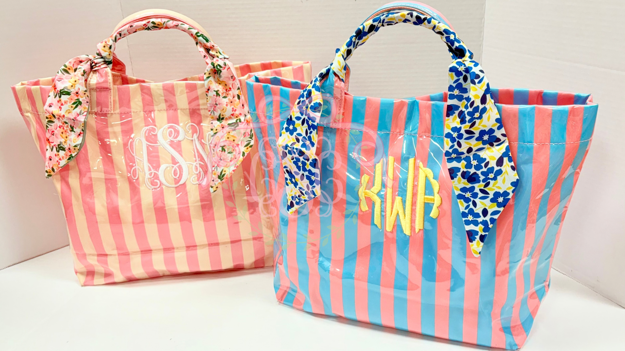Striped Tote Bag + Scarf