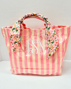 Striped Tote Bag + Scarf