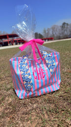 Striped Tote Bag + Scarf
