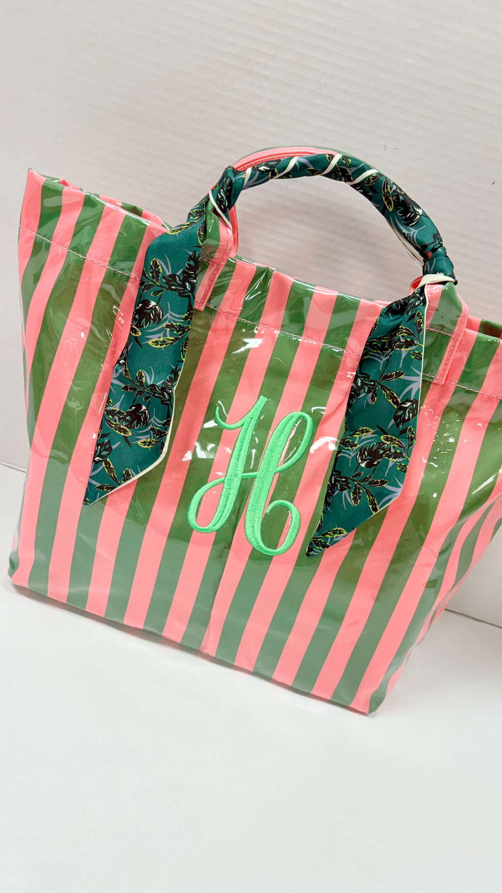 Striped Tote Bag + Scarf
