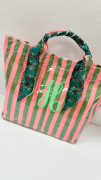 Striped Tote Bag + Scarf