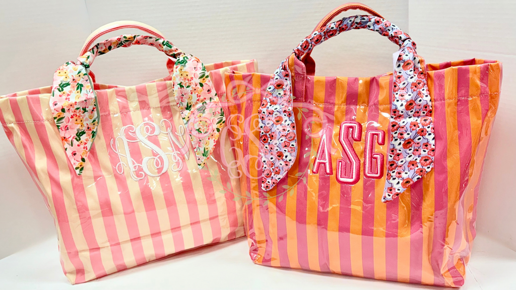 Striped Tote Bag + Scarf
