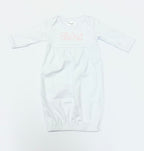 Picot Trim Baby Gown