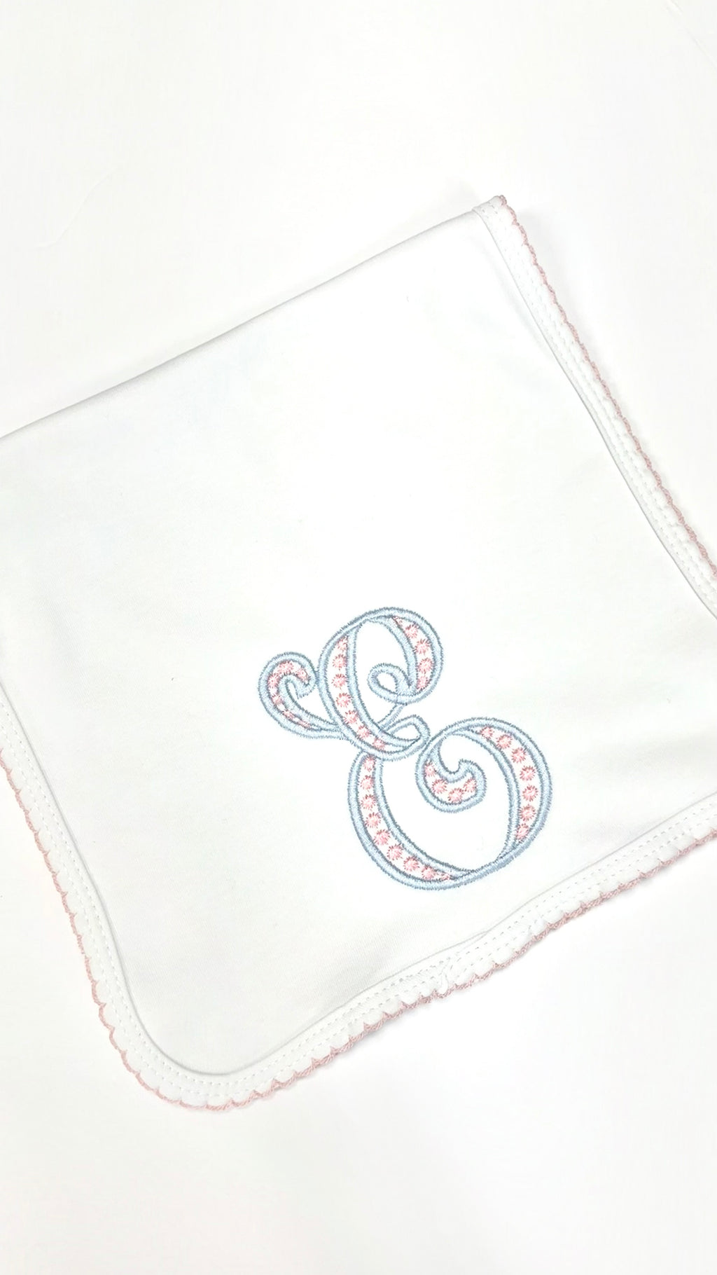 Picot Trim Burp Cloth